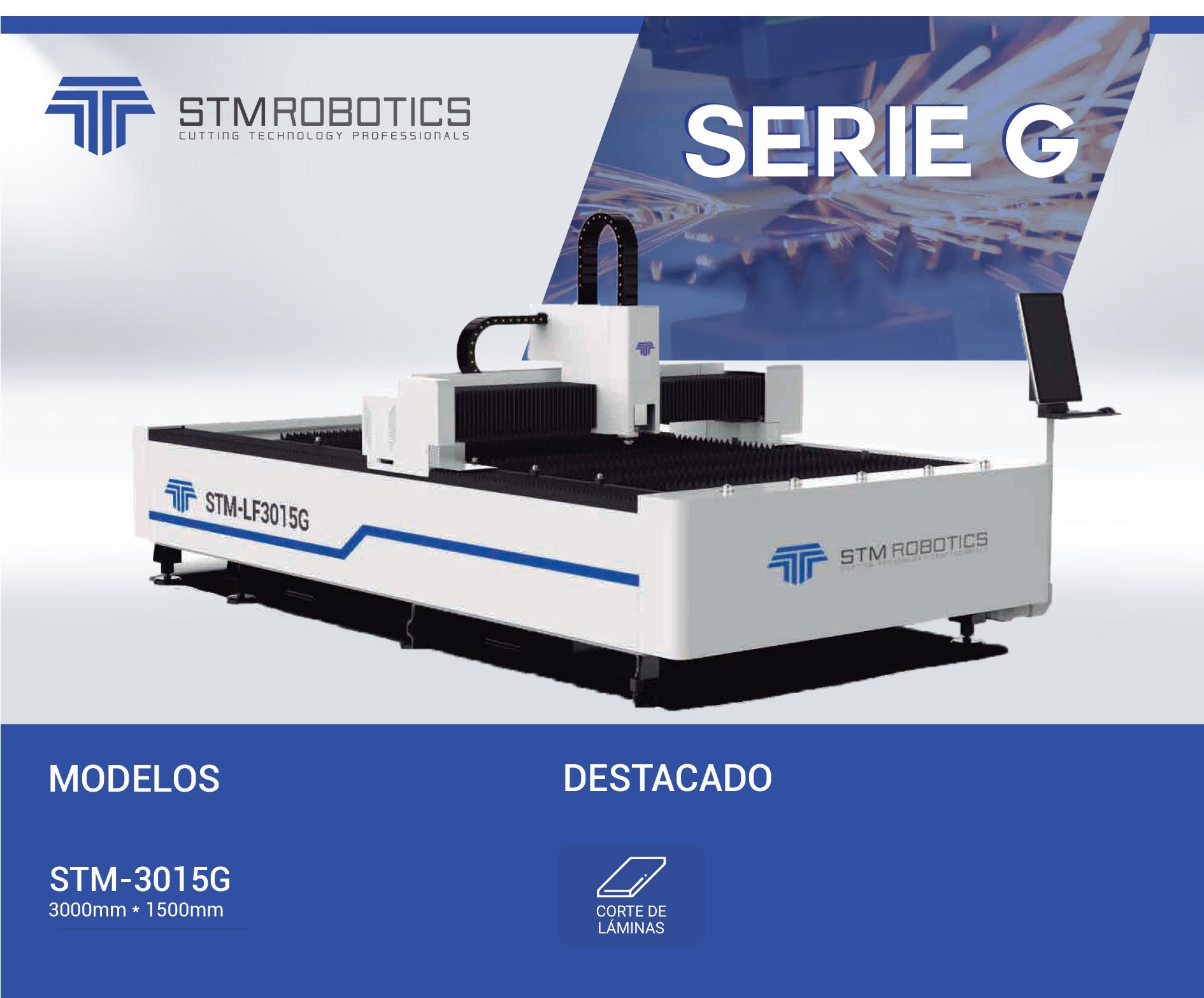 Máquinas para Corte de Acero CNC Láser de Fibra Serie G | STM Robotics
